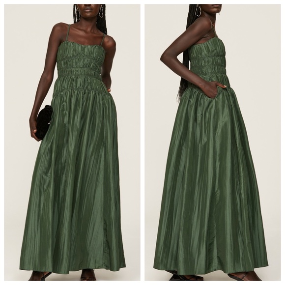 Jonathan Simkhai Green Maxi Dress - Picture 1 of 10